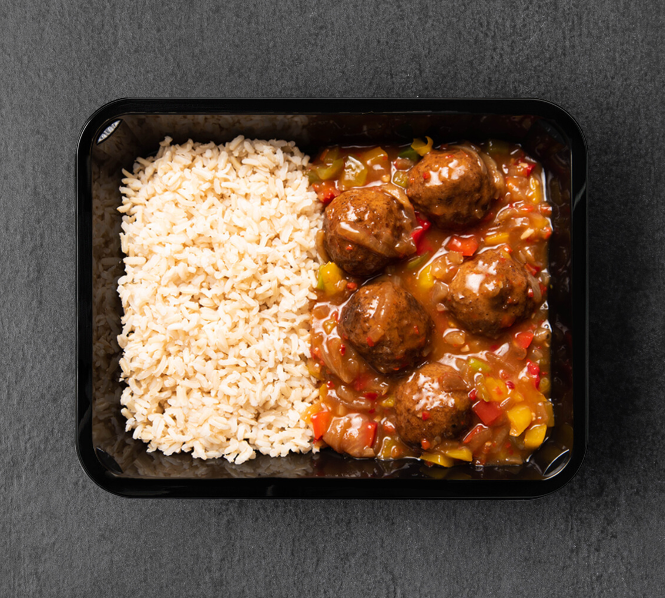 Zilvervliesrijst - Sweet Chilli Meatballs - Paprika & ui