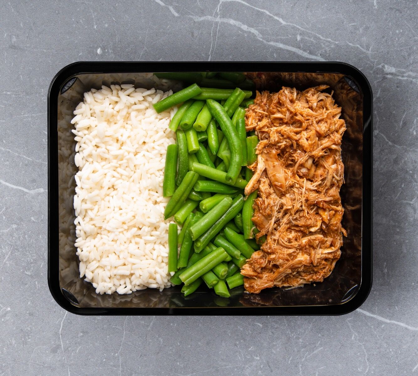 Rijst - BBQ Pulled Chicken - Sperzieboontjes [BULK]