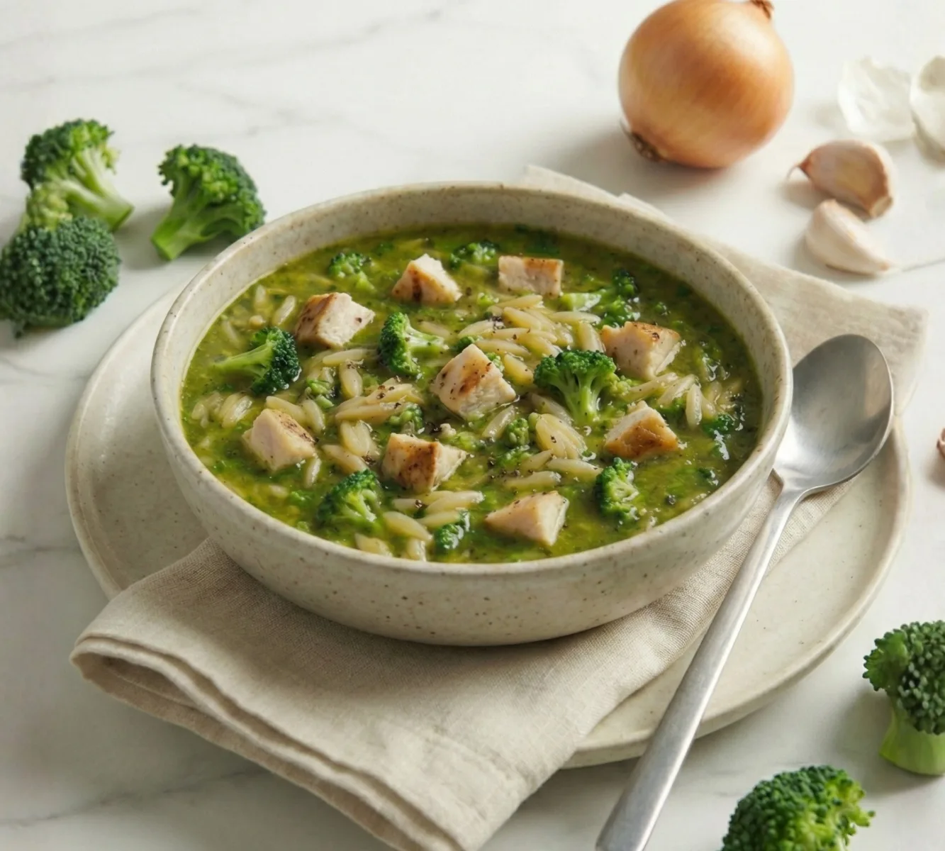 Green Fuel – Kip Orzo, & Broccoli Soep